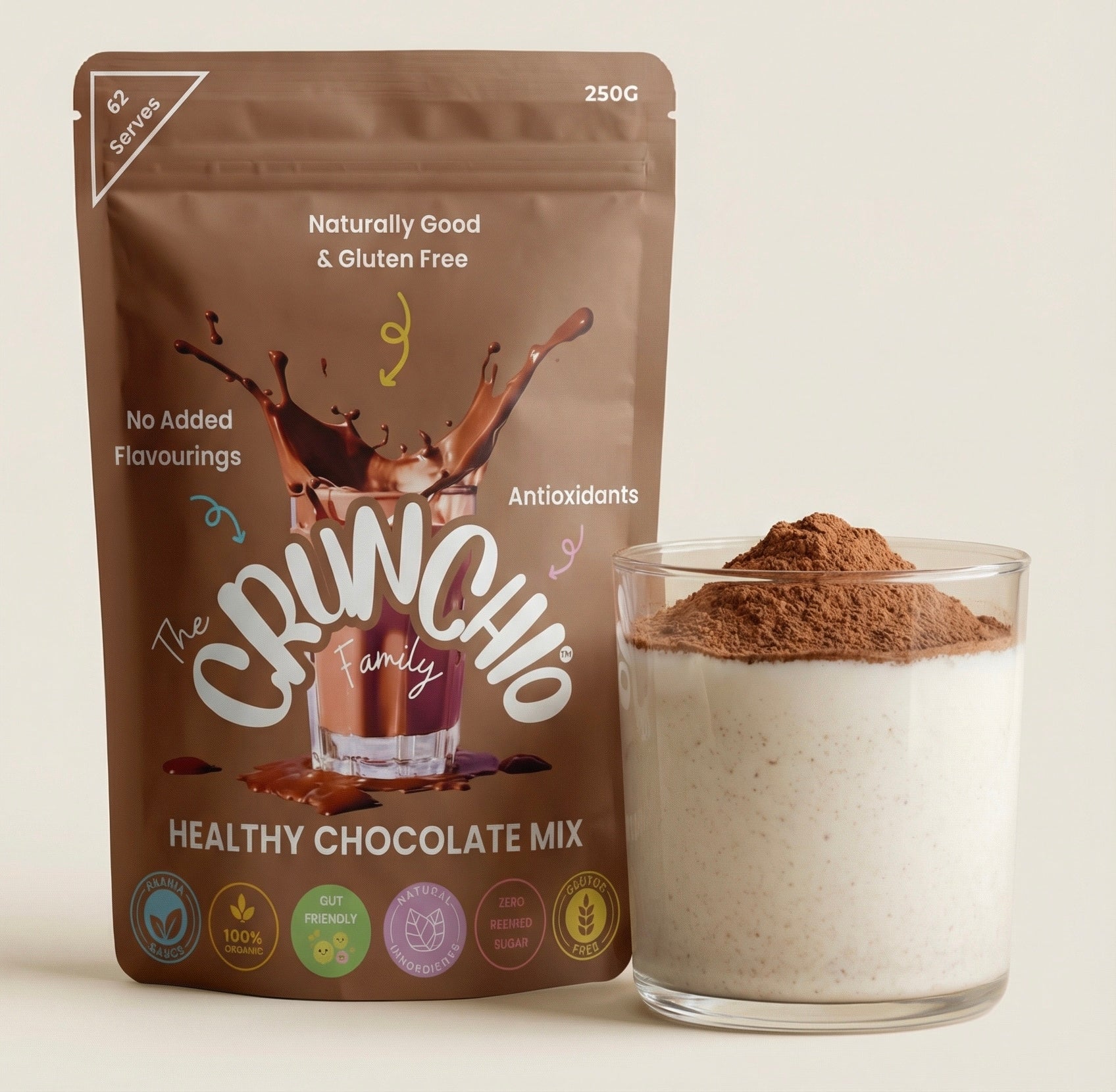 Crunchio certified organic ingredients 250g