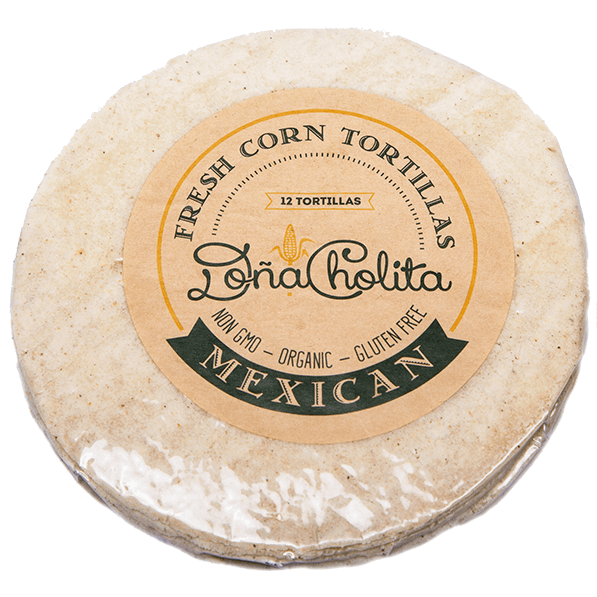 Dona Cholita white corn tortillas certified organic