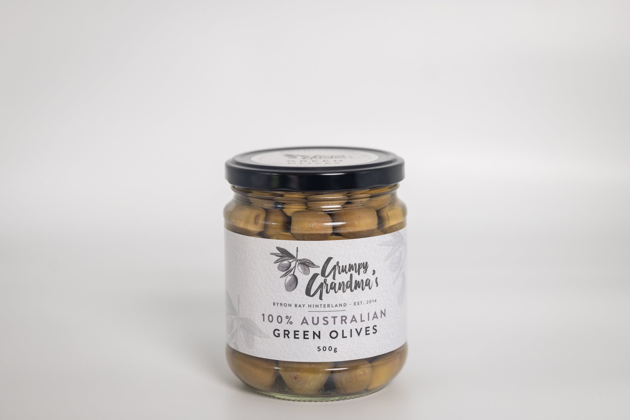 Grumpy Grandmas Green Olives  500g