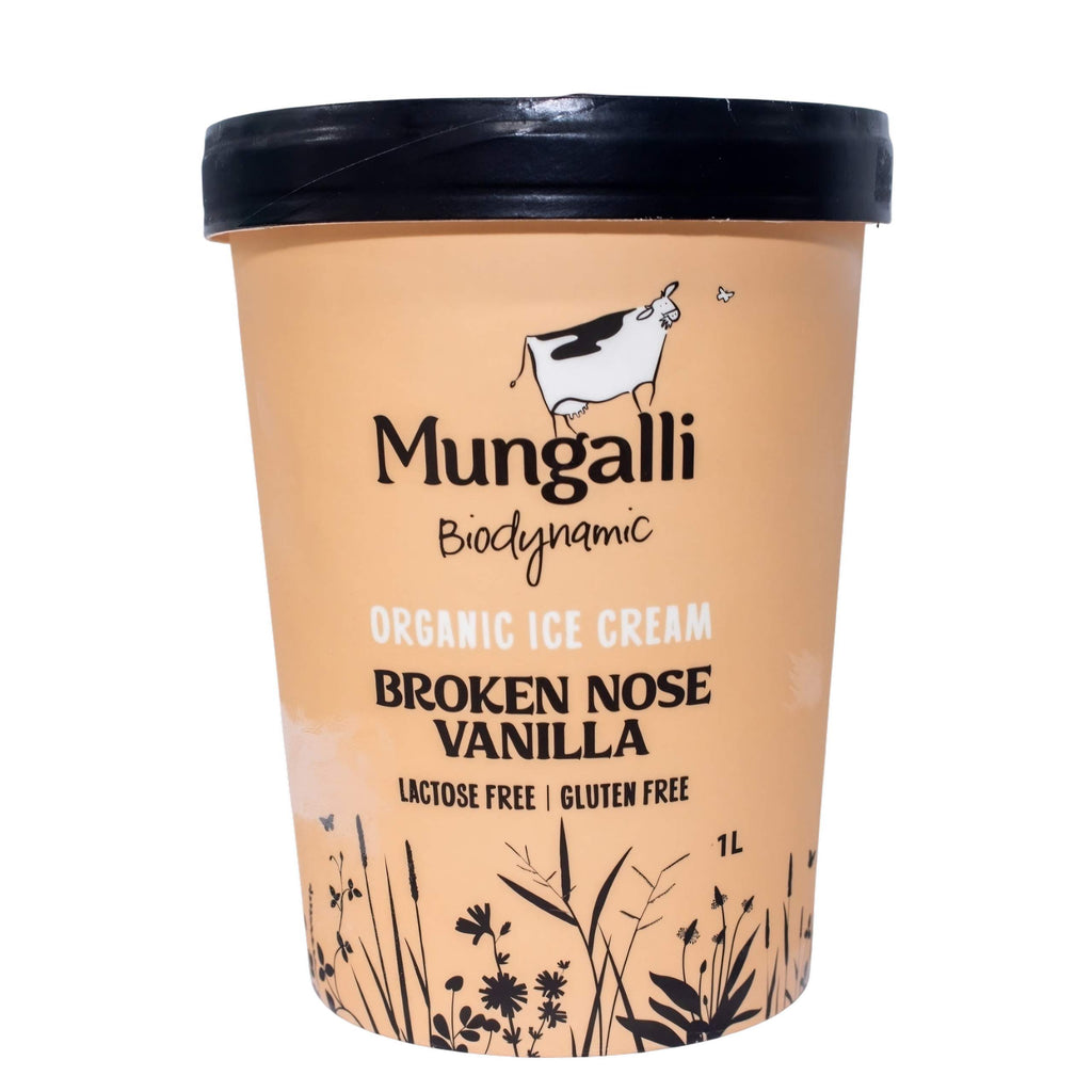 Mungalli Biodynamic ice cream vanilla 1lt or 475ml