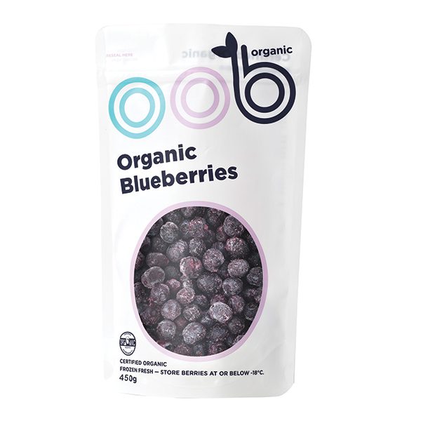 OOB Frozen organic blueberries, 450g bag