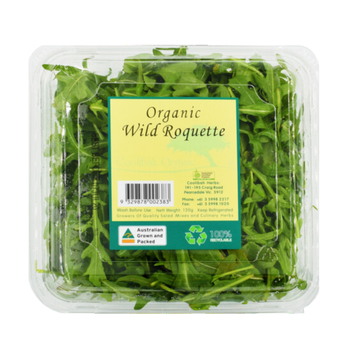 Wild rocket certified organic 120g Temp not available