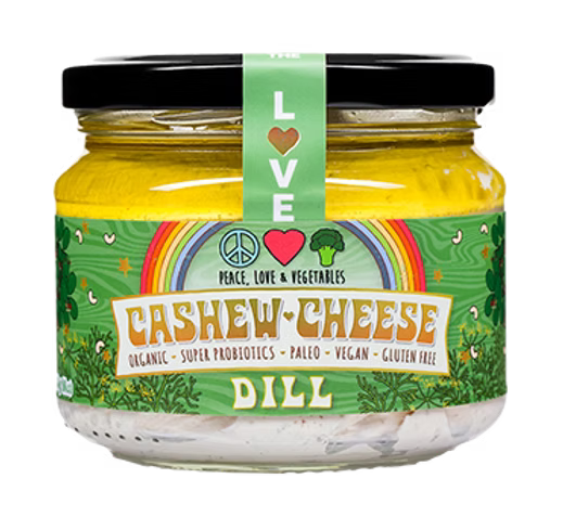 Cashew Cheese Dill Peace Love and Vegetables 280g certified organic ingredients