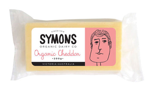 Cheddar cheese certified organic 200g
