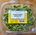 Sunflower sprouts certified organic per 100g punnet
